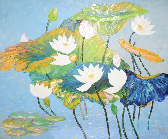 Tranh Sơn Dầu Sen
